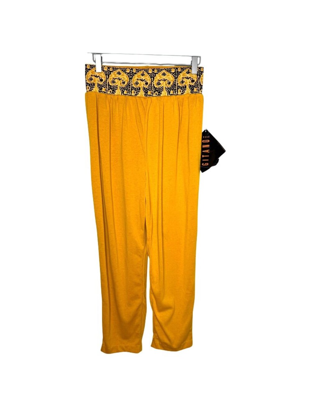 Vintage 90s NWT Gitano Goldenrod Yellow Harem Pants, Elastic Band, Size Medium